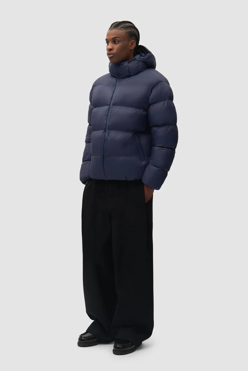 Doudoune à capuche - Bleu marine
