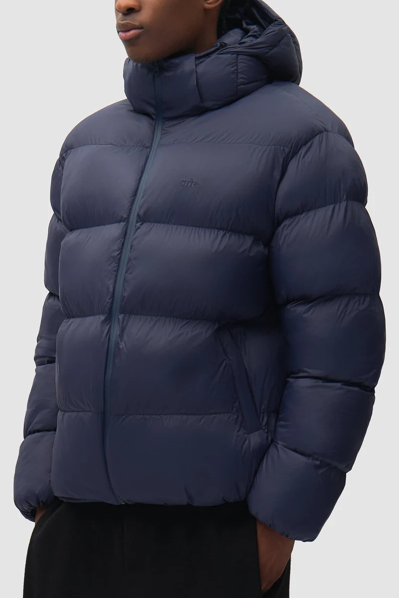 Doudoune à capuche - Bleu marine
