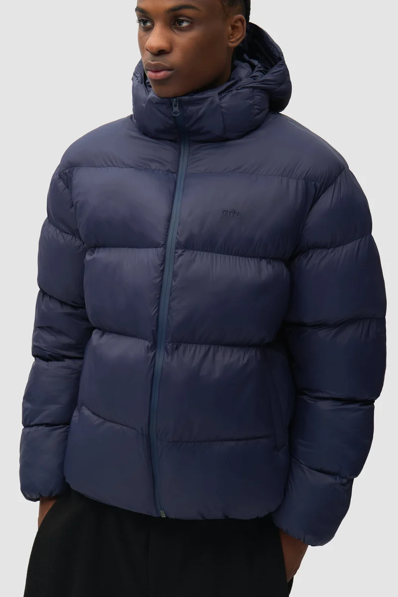 Doudoune à capuche - Bleu marine