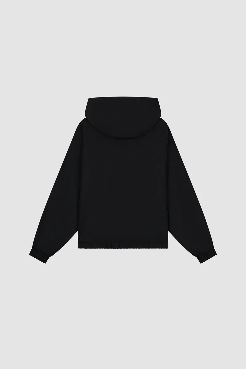 Veste réversible à capuche à carreaux - Noire