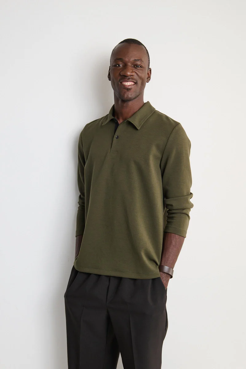 1NHT121-2C615-Adaptive Polo, Long Sleeves