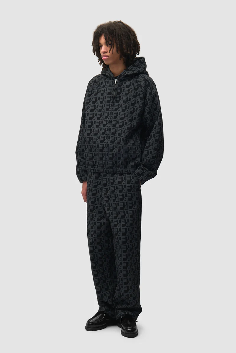Veste en jean à carreaux sur toute la surface - Jean noir