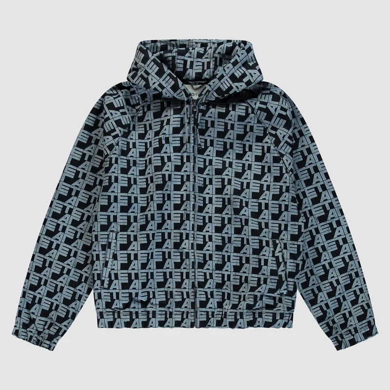 Veste en jean à carreaux sur toute la surface - Jean