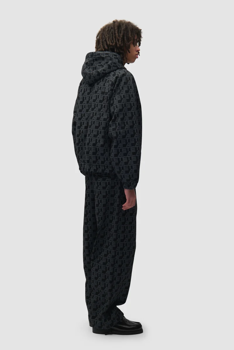 Pantalon à carreaux sur toute la surface - Denim noir