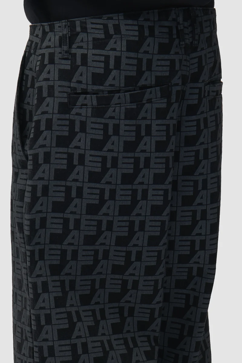 Pantalon à carreaux sur toute la surface - Denim noir
