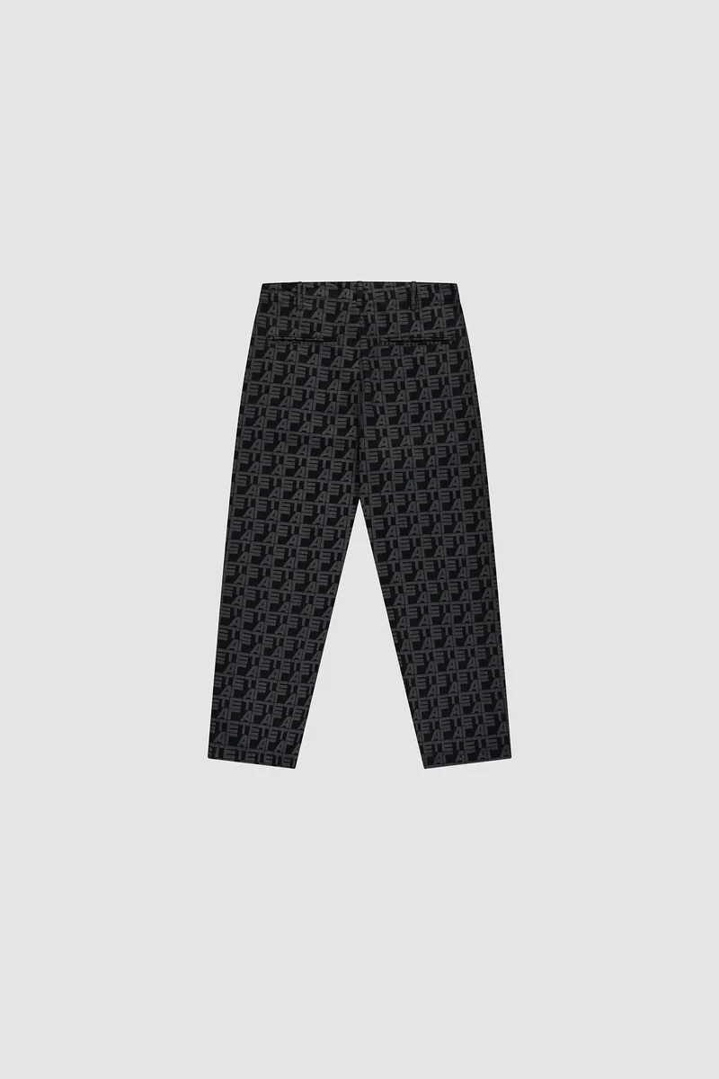 Pantalon à carreaux sur toute la surface - Denim noir