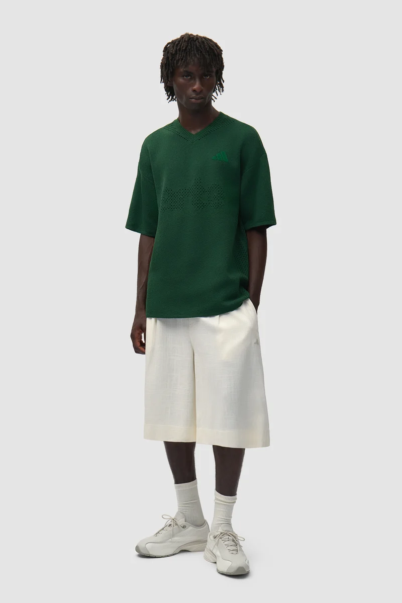 Short en lin Arte pour adidas - Blanc cassé