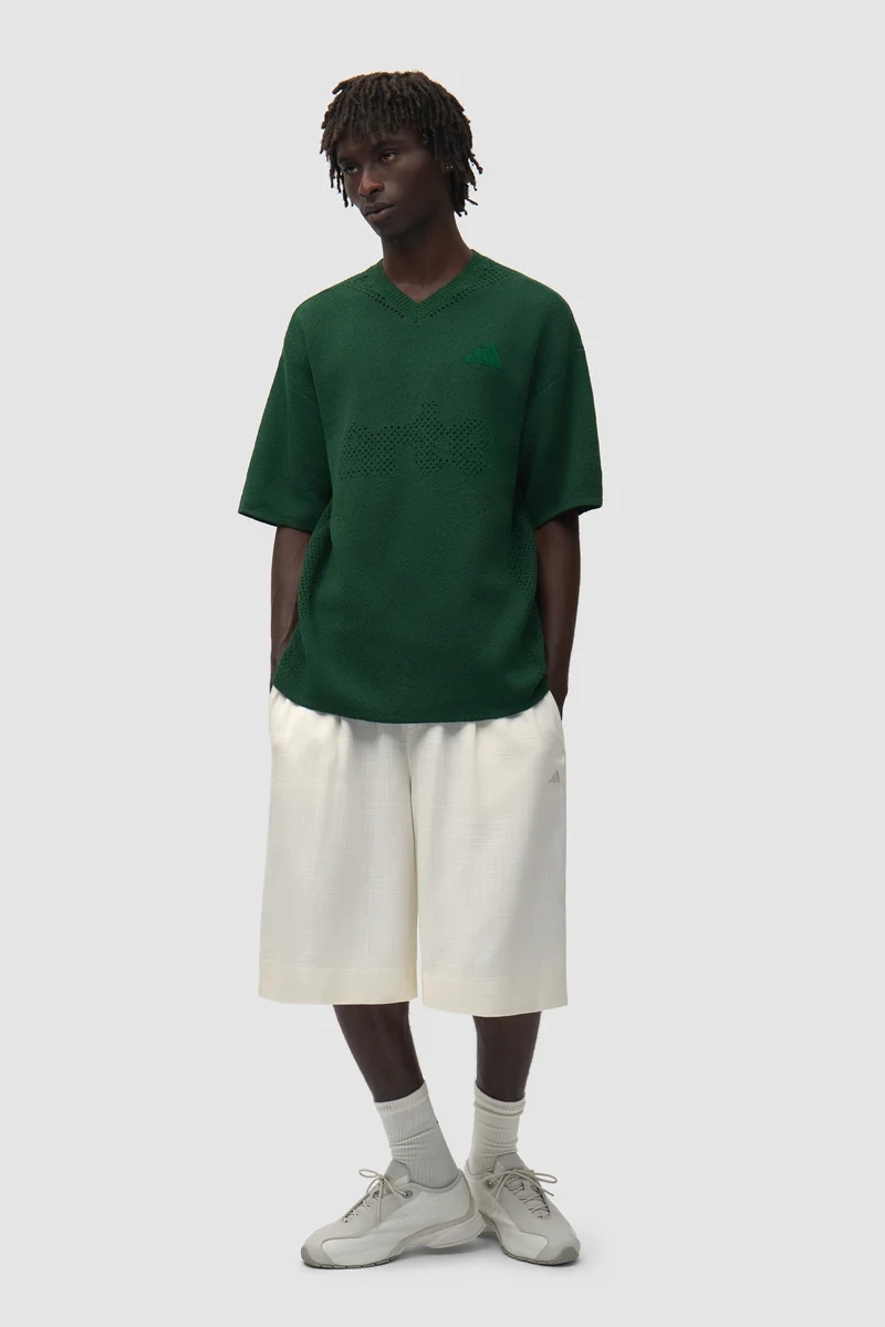 Short en lin Arte pour adidas - Blanc cassé