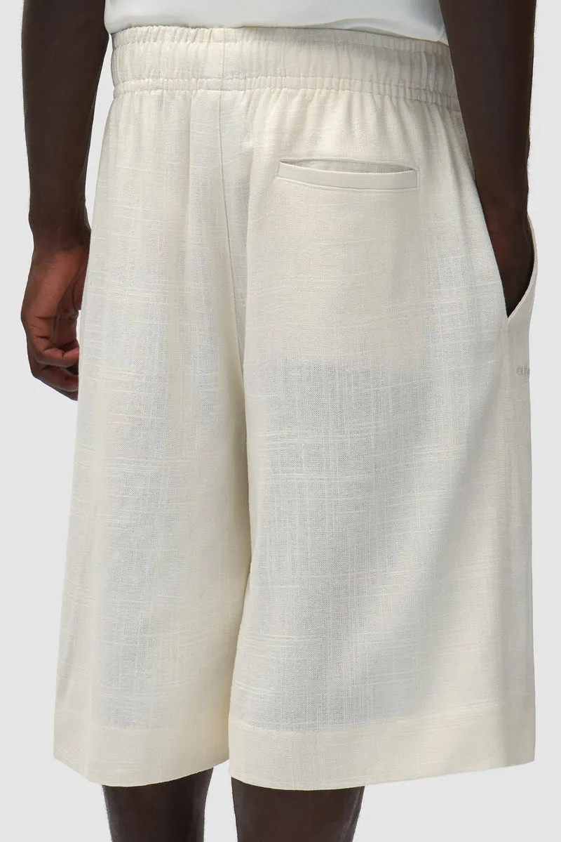 Short en lin Arte pour adidas - Blanc cassé