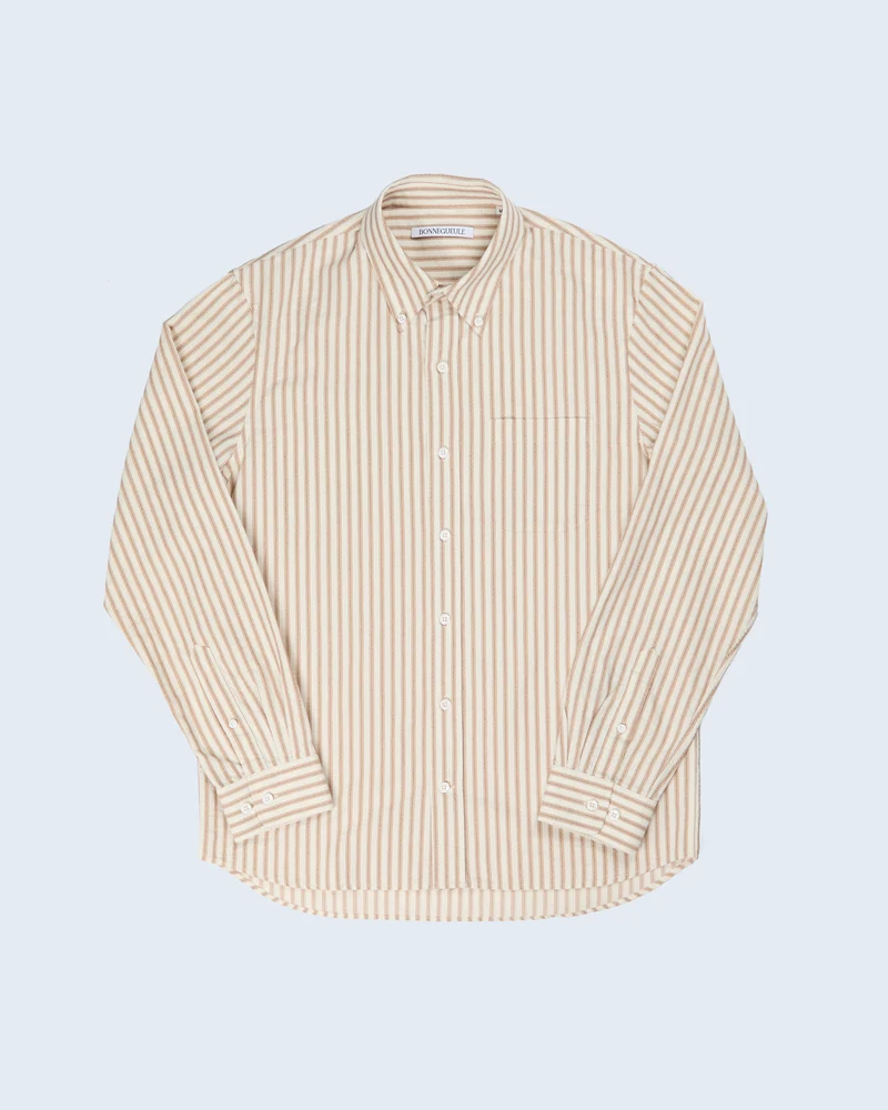 Chemise Calvi beige à rayures