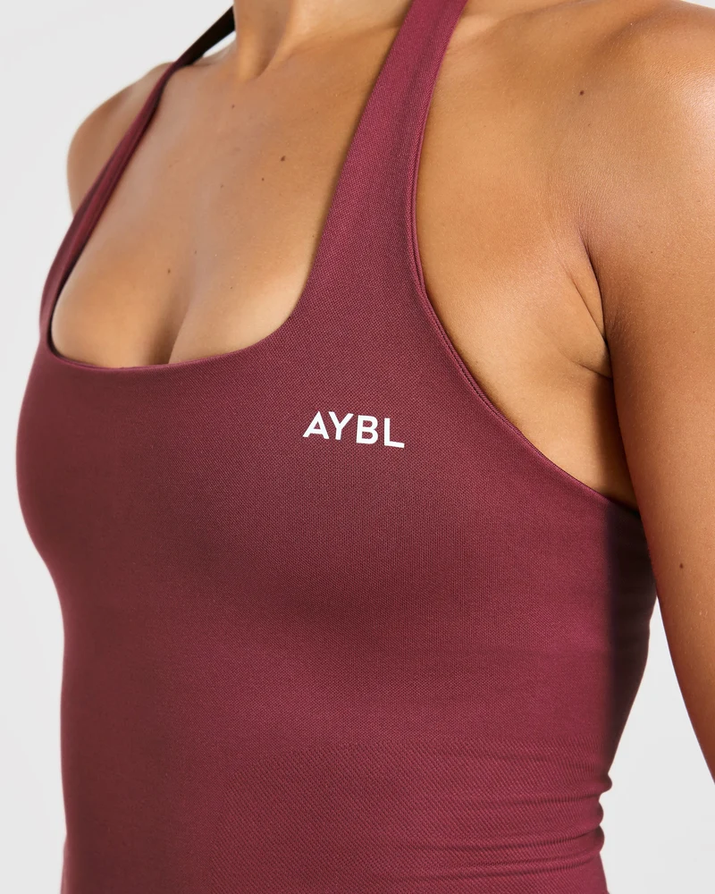 Enhance Seamless Halterneck Top - Mahogany Red