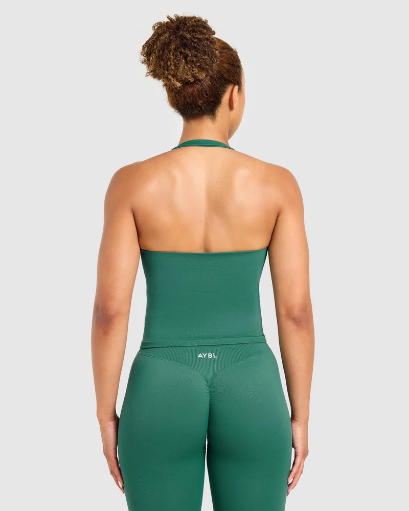Enhance Seamless Halterneck Top - Evergreen
