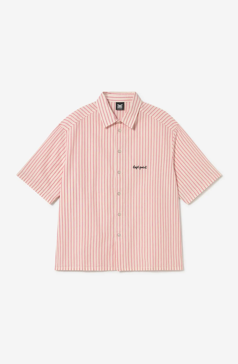 Chemise Lost Point Ivoire/Grenat Rayures