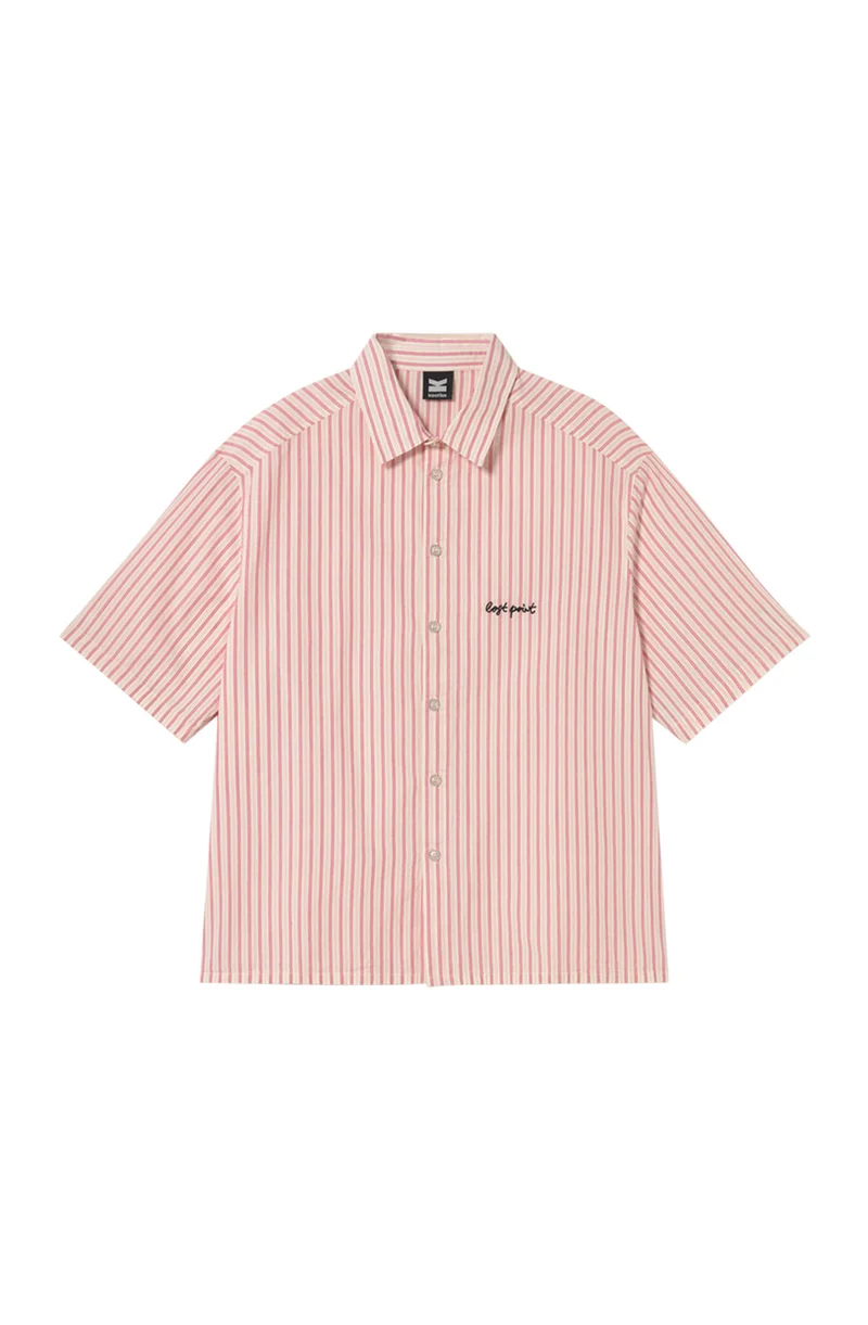 Chemise Lost Point Ivoire/Grenat Rayures