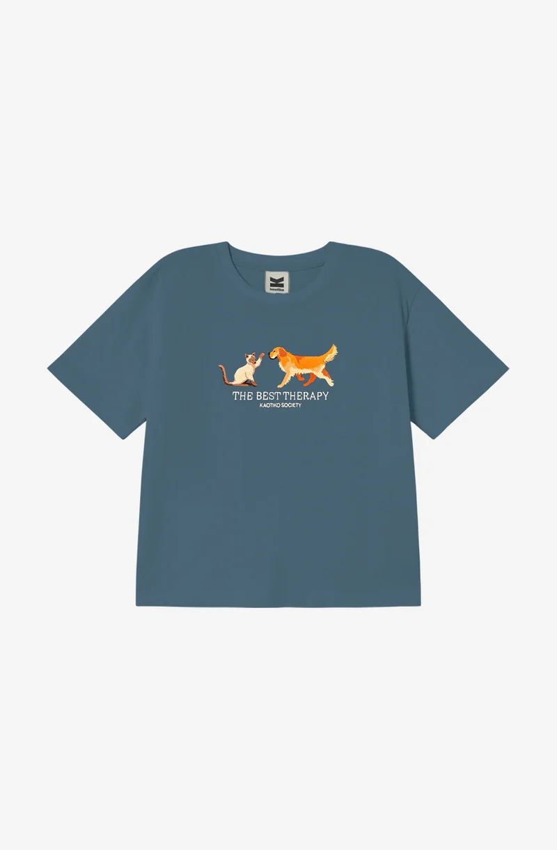 T-shirt The Best Therapy Navy