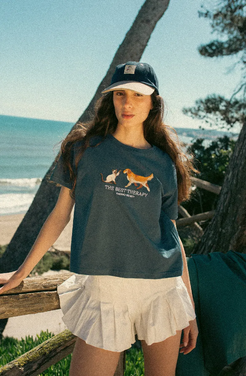 T-shirt The Best Therapy Navy