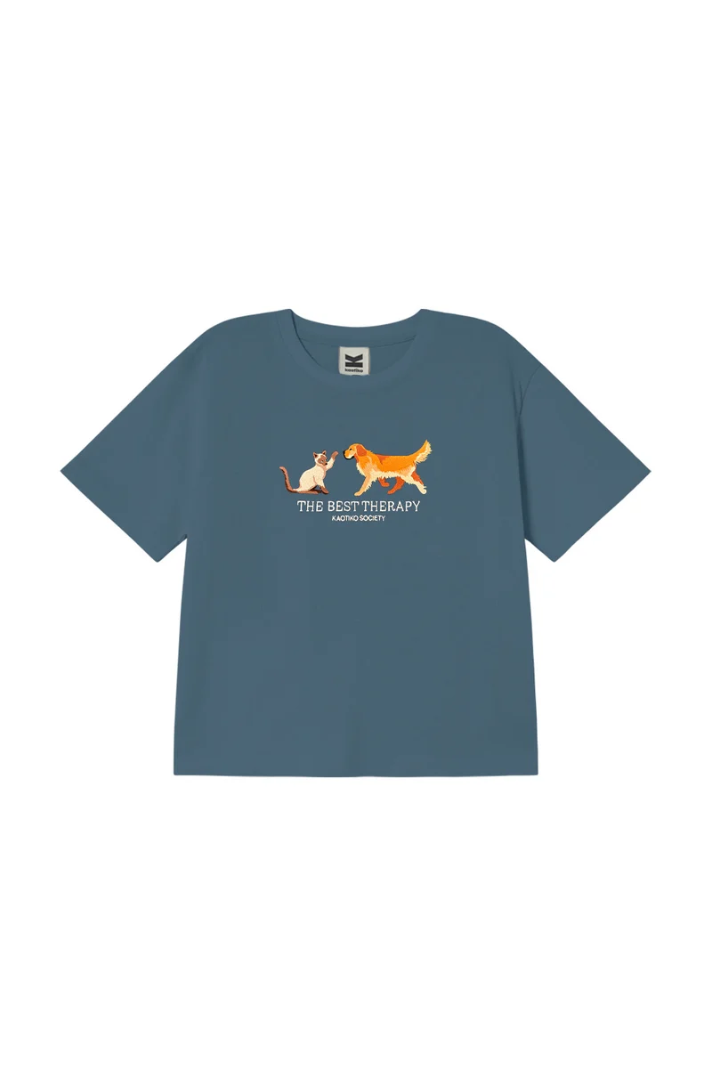 T-shirt The Best Therapy Navy
