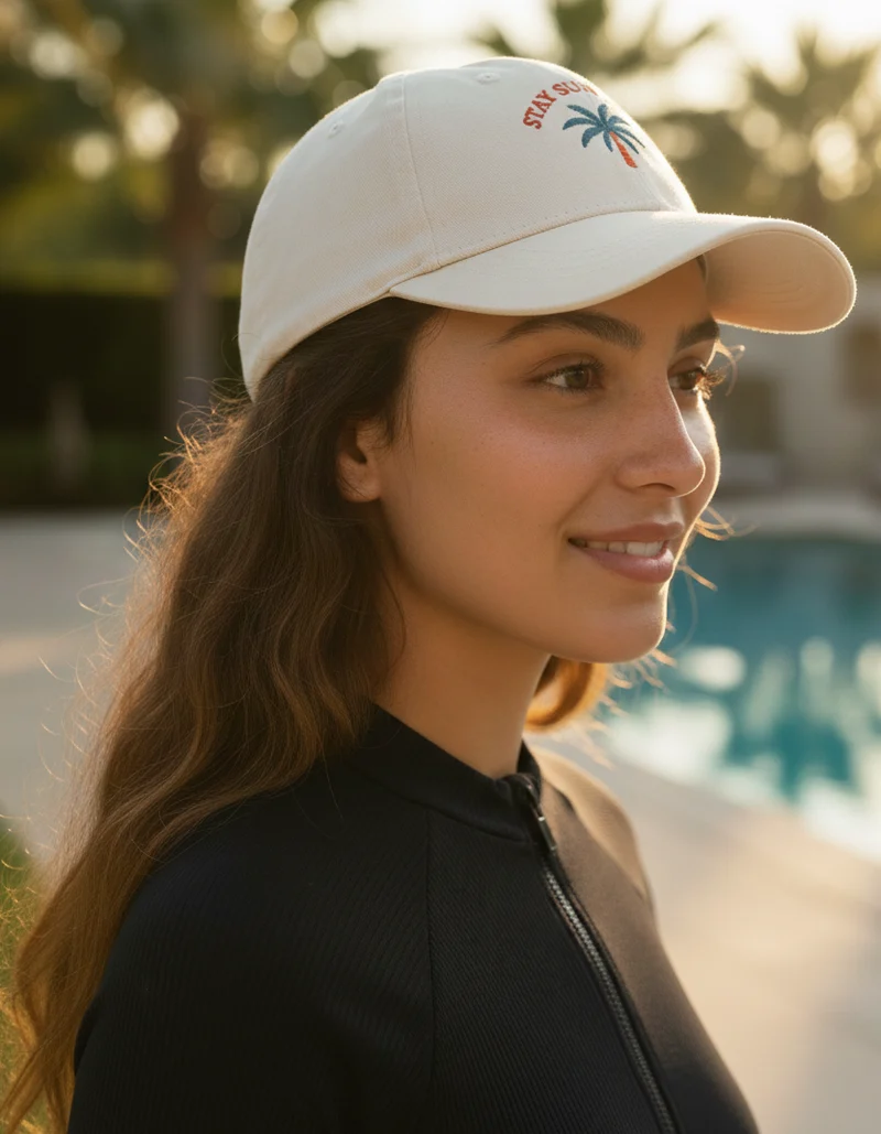 Adult Cotton Baseball Cap Beige