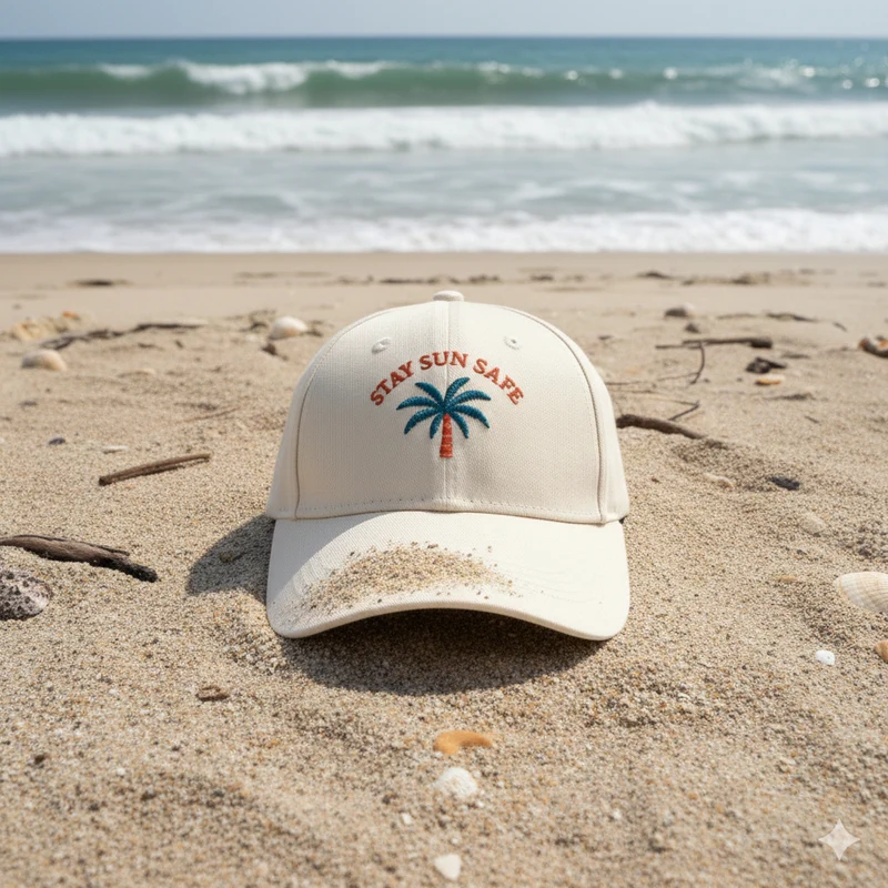 Kids Cotton Baseball Cap Beige
