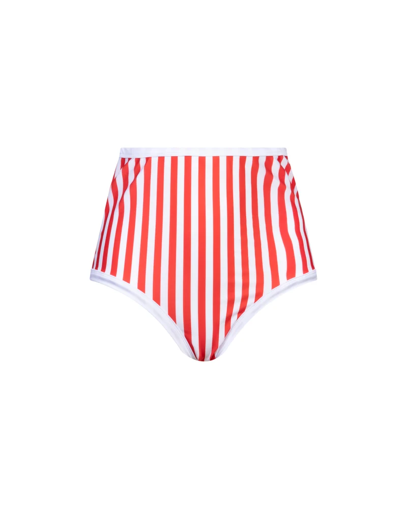 High waist bottom Giulia Red stripes UPF 50+