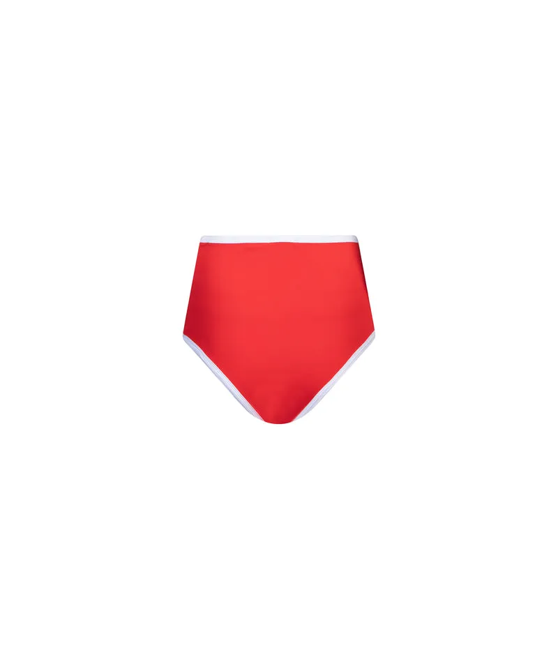 High waist bottom Giulia red UPF 50+