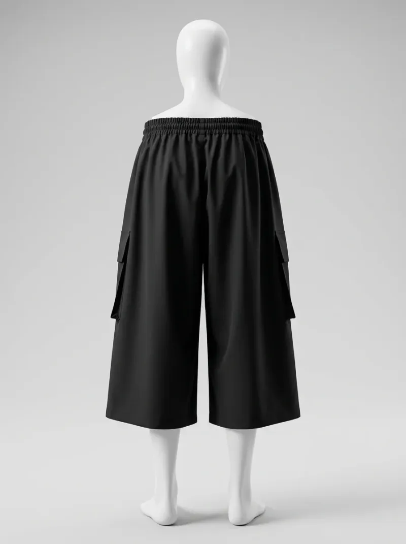 Short large oversize cargo homme style streetwear