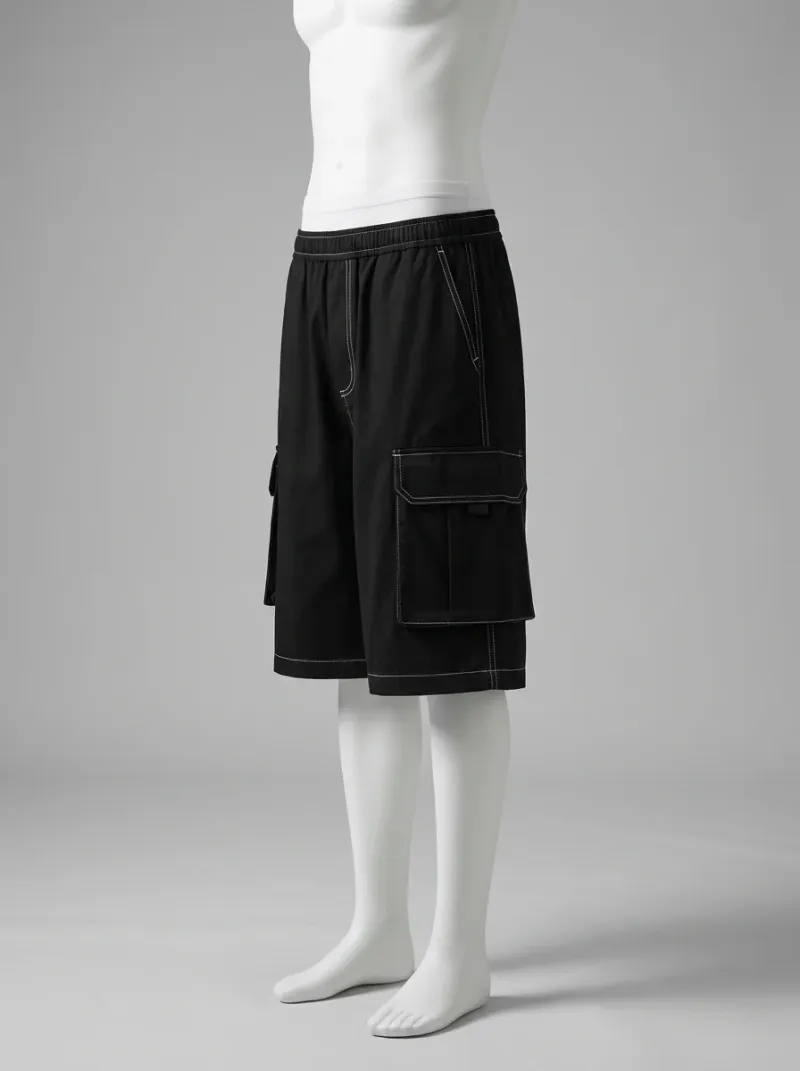 Short Large baggy cargo urbain homme