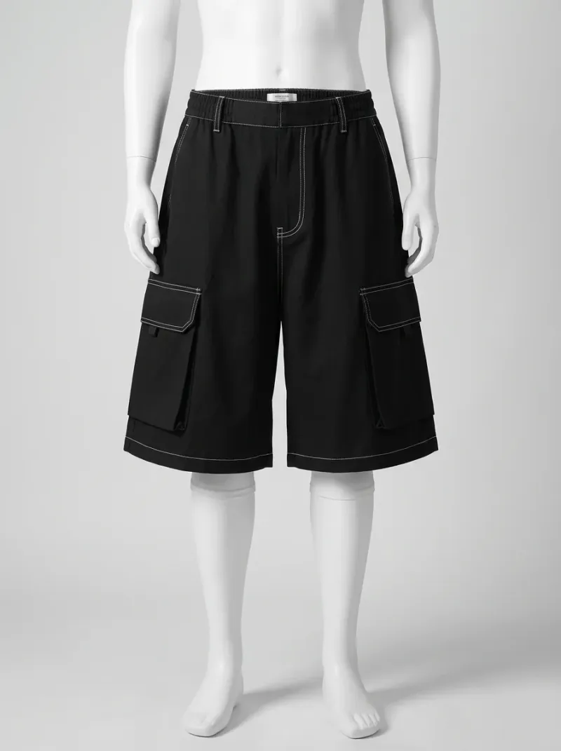 Short Large baggy cargo urbain homme