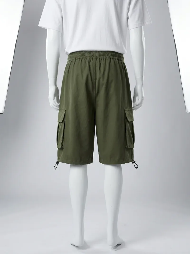 Short large coton cargo quotidien décontracté homme