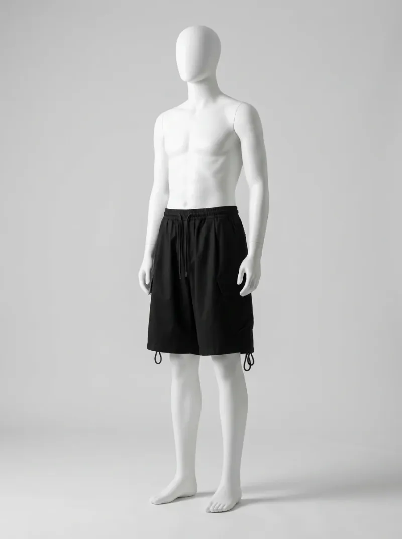 Short large coton cargo quotidien décontracté homme
