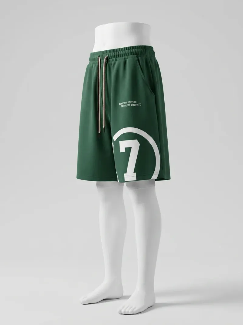 Short large coton oversize court athlétique homme