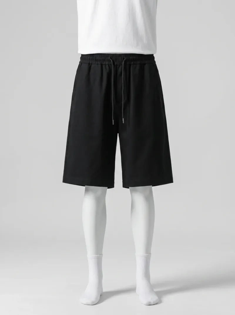 Short Large coton oversize minimal décontracté homme