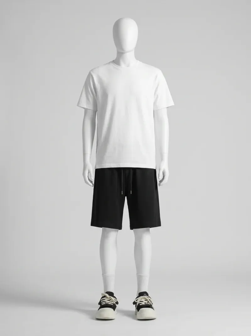 Short Large coton oversize minimal décontracté homme