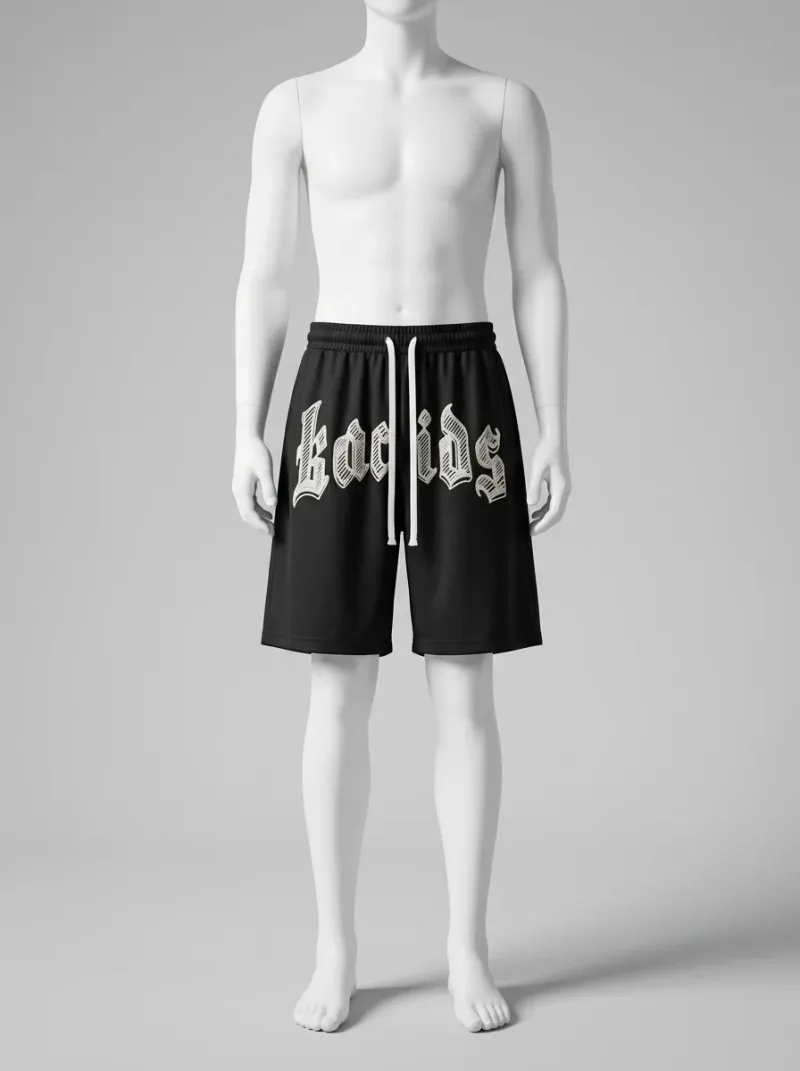 Short large synthétique respirant homme quotidien gothique