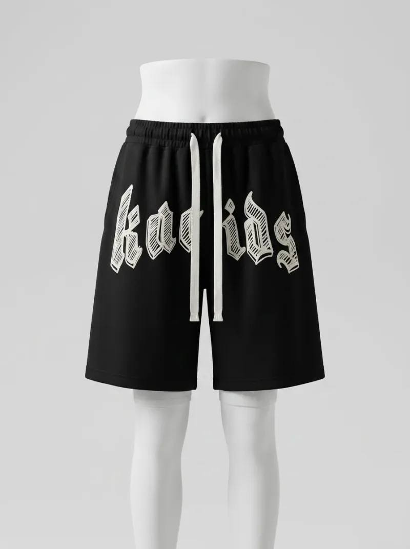 Short large synthétique respirant homme quotidien gothique