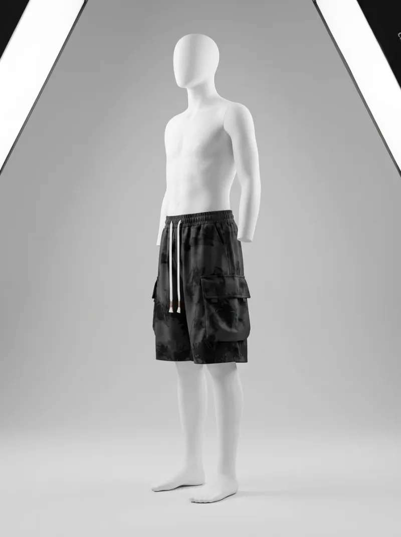 Short large cargo homme poches multiples quotidien