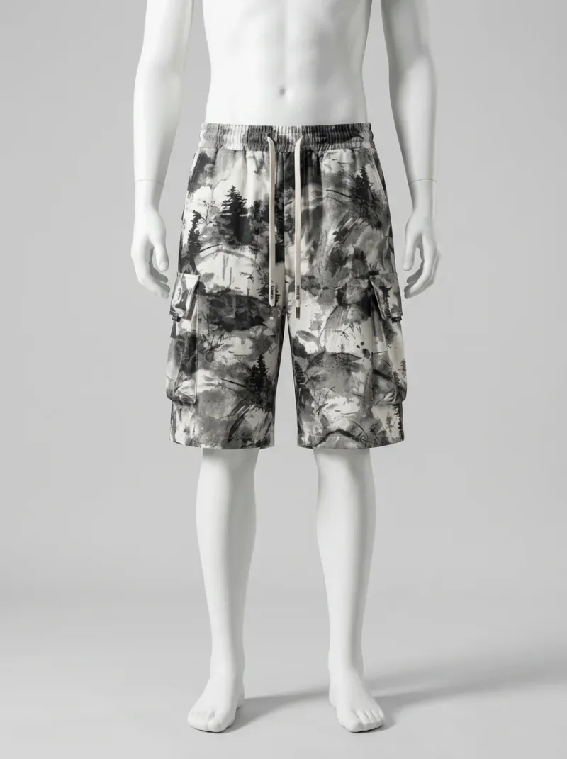 Short large cargo homme poches multiples quotidien