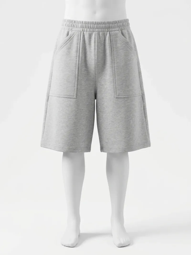Short large molleton oversize décontracté homme