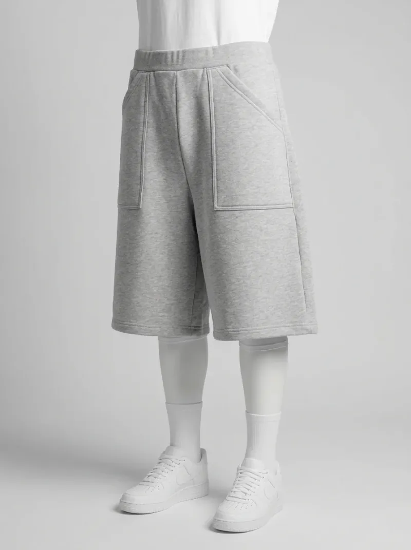 Short large molleton oversize décontracté homme