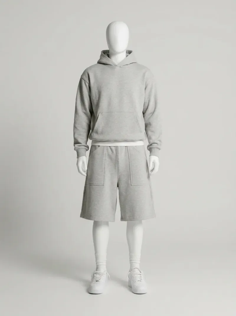 Short large molleton oversize décontracté homme