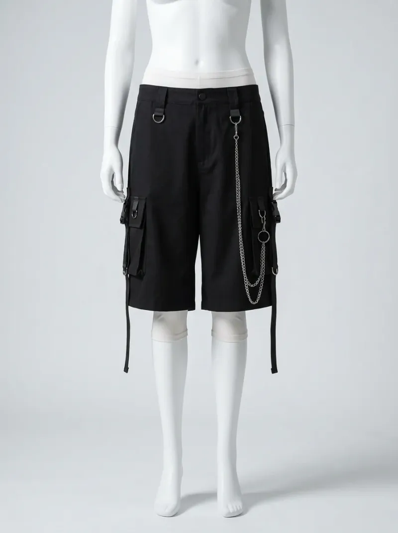 Short large oversize homme quotidien style techwear