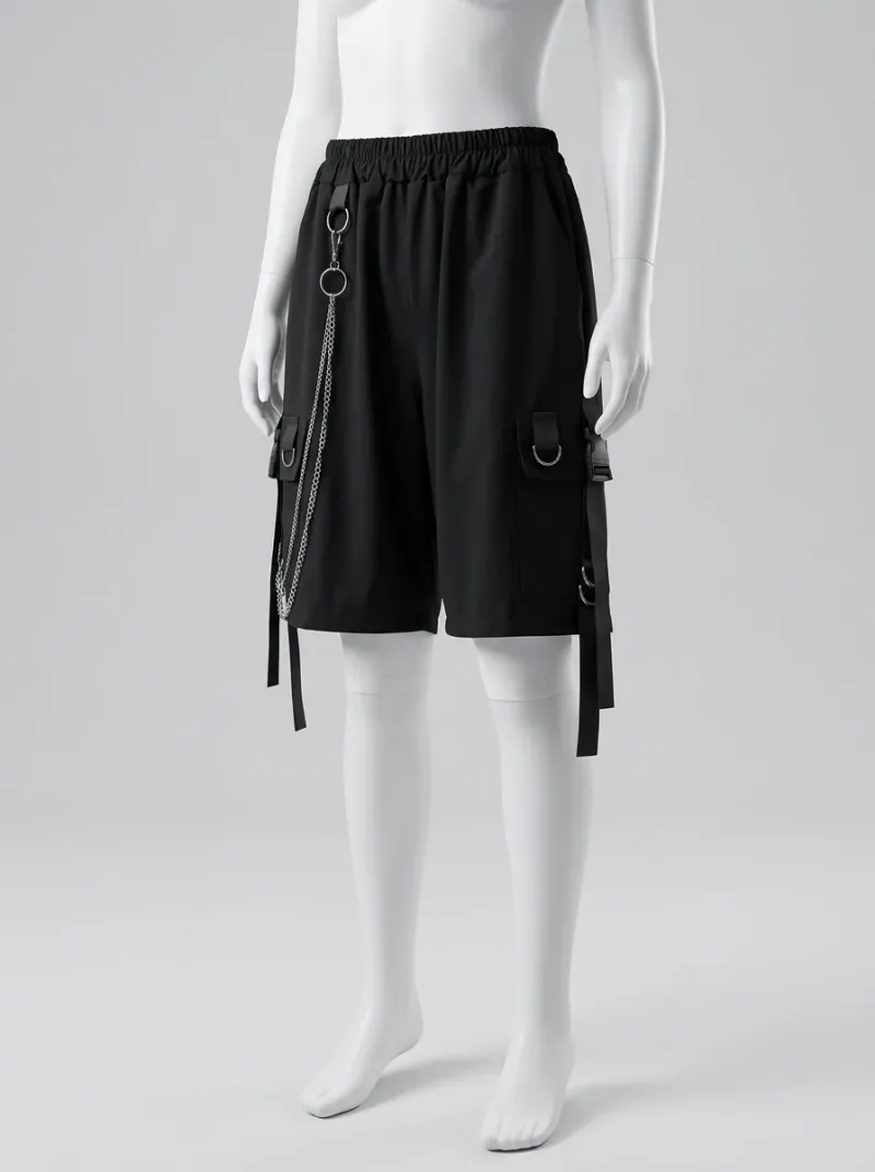 Short large oversize homme quotidien style techwear