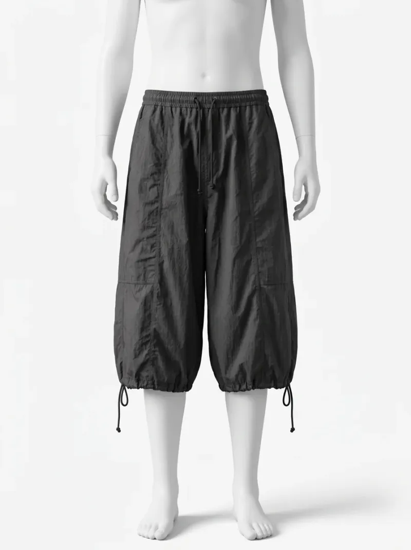 Short large nylon oversize homme streetwear décontracté