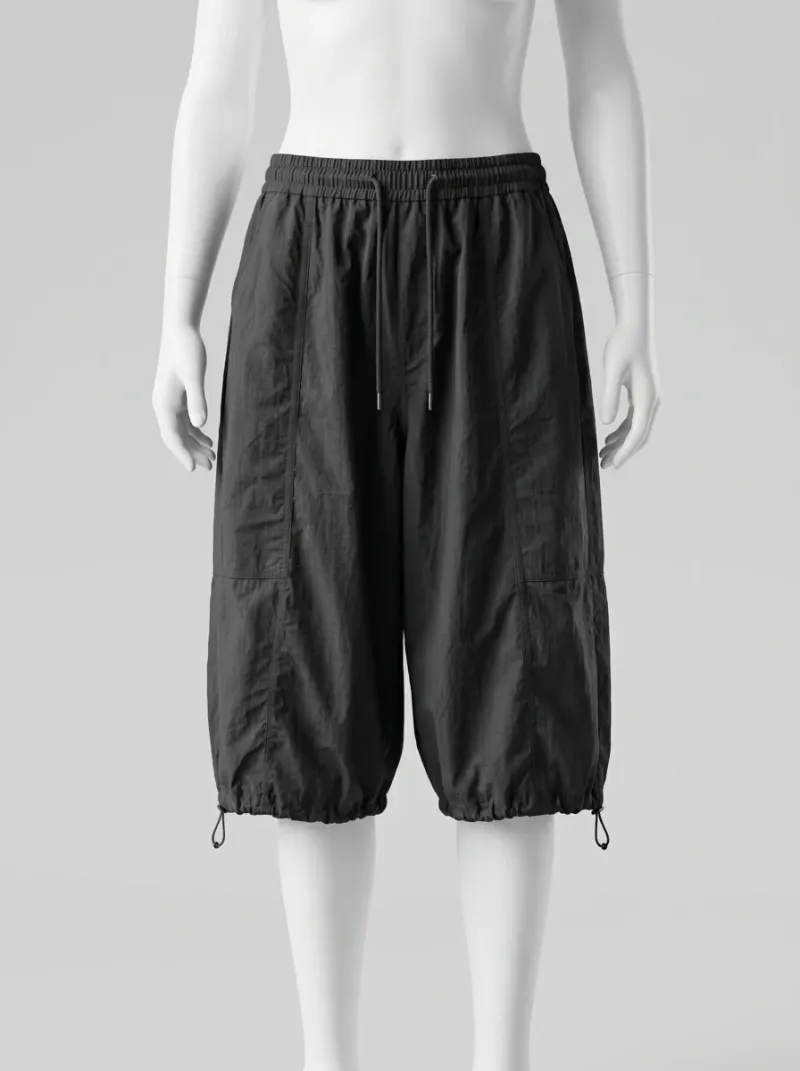 Short large nylon oversize homme streetwear décontracté