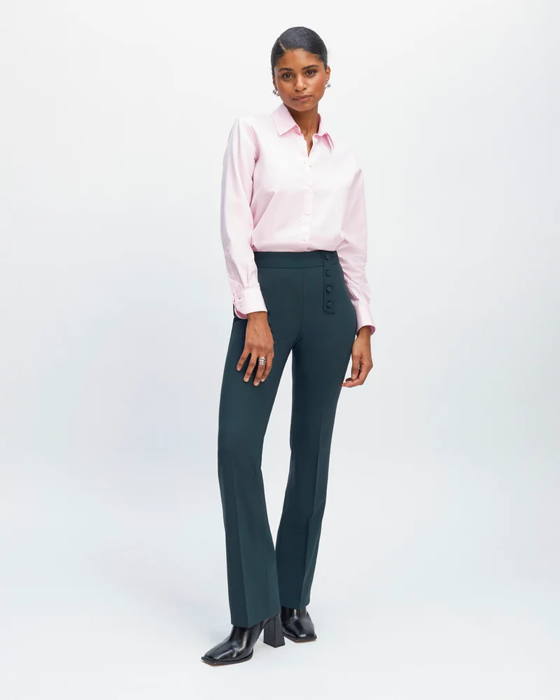 Pantalon flare Oslo - Vert Bouteille