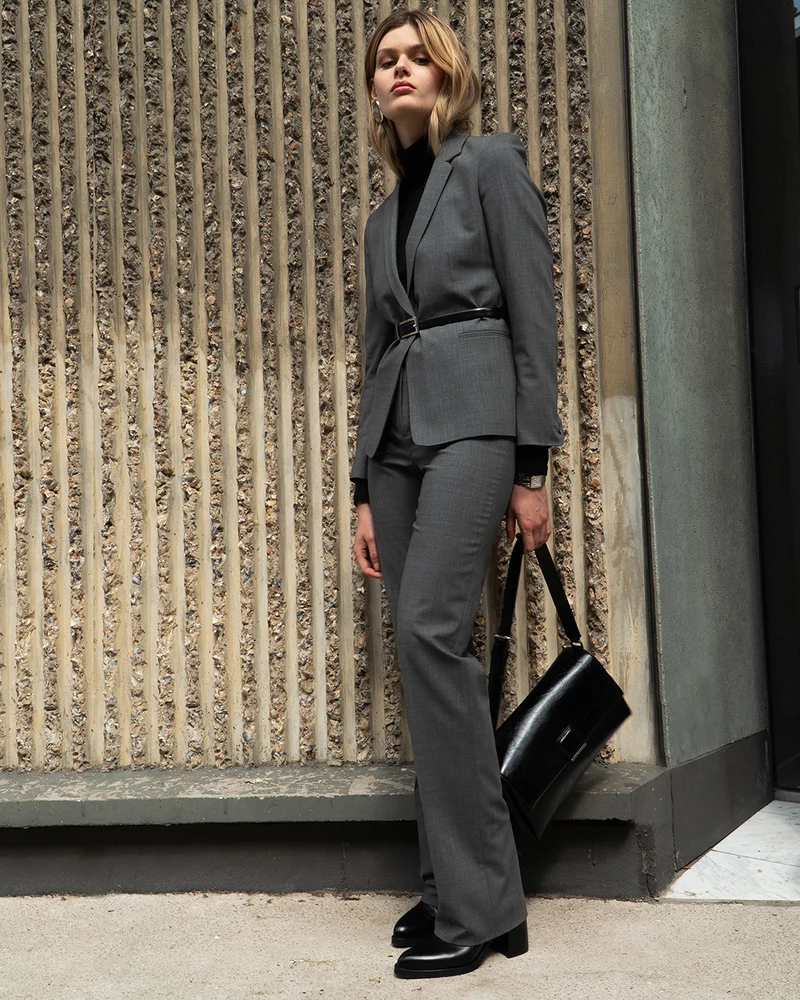 Pantalon droit Berlin - Gris