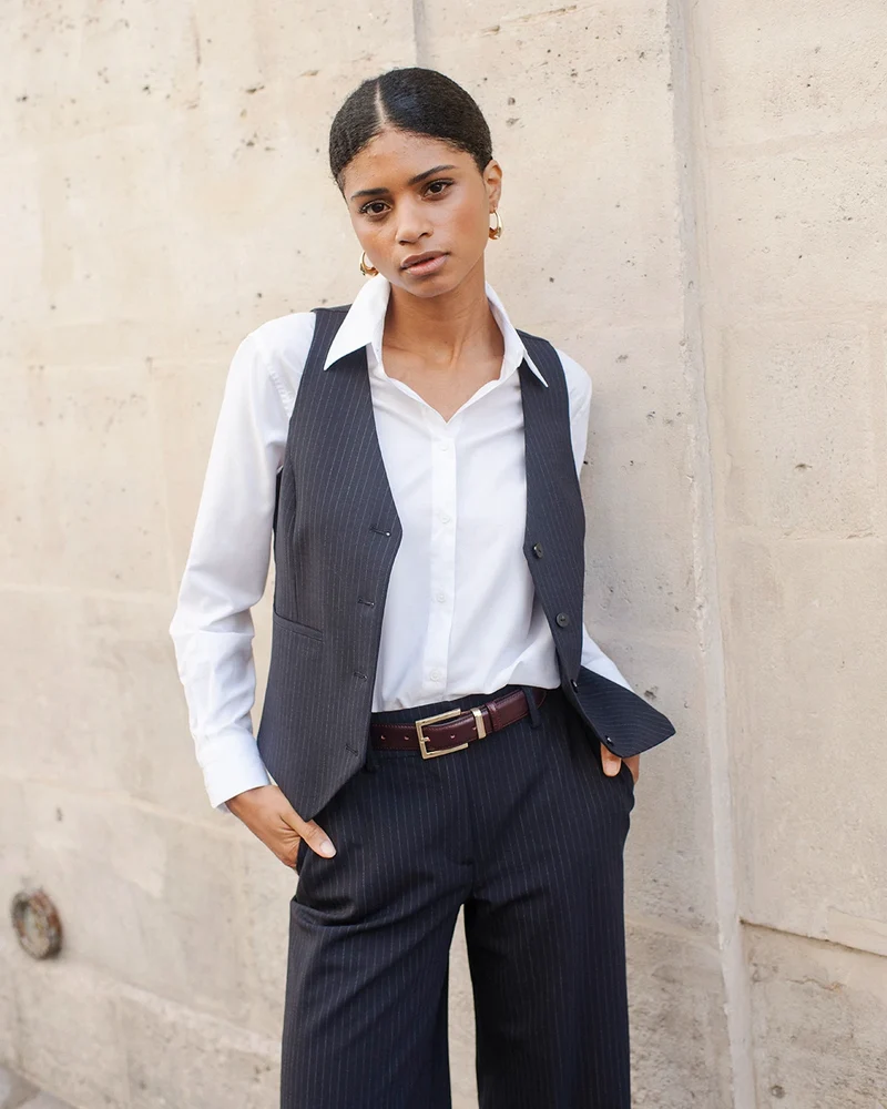 Gilet sans manches Lisbonne - Rayure Tennis Flannel