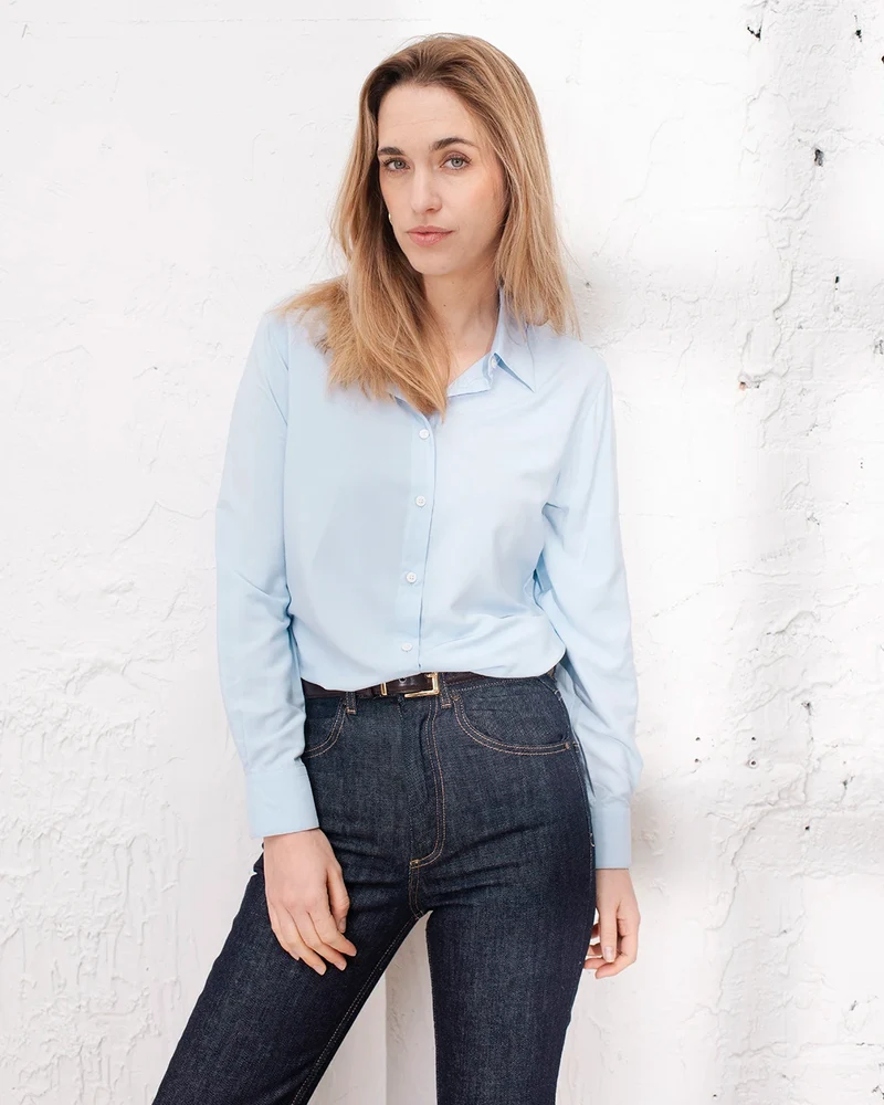 Chemise Hudson viscose - Bleu Ciel