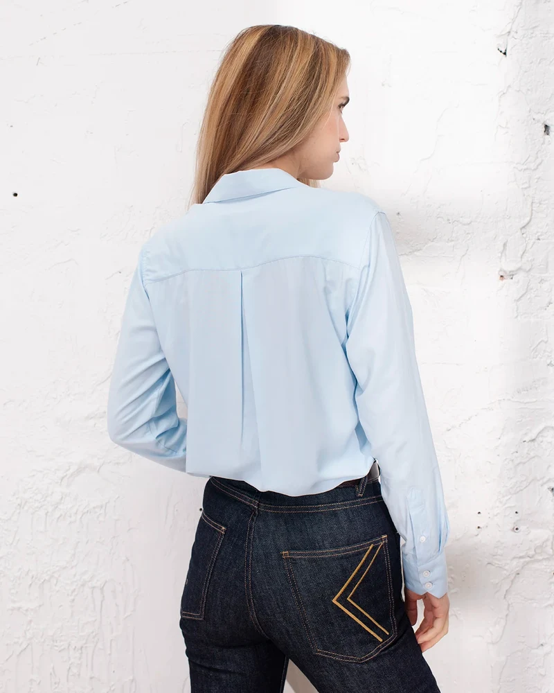 Chemise Hudson viscose - Bleu Ciel