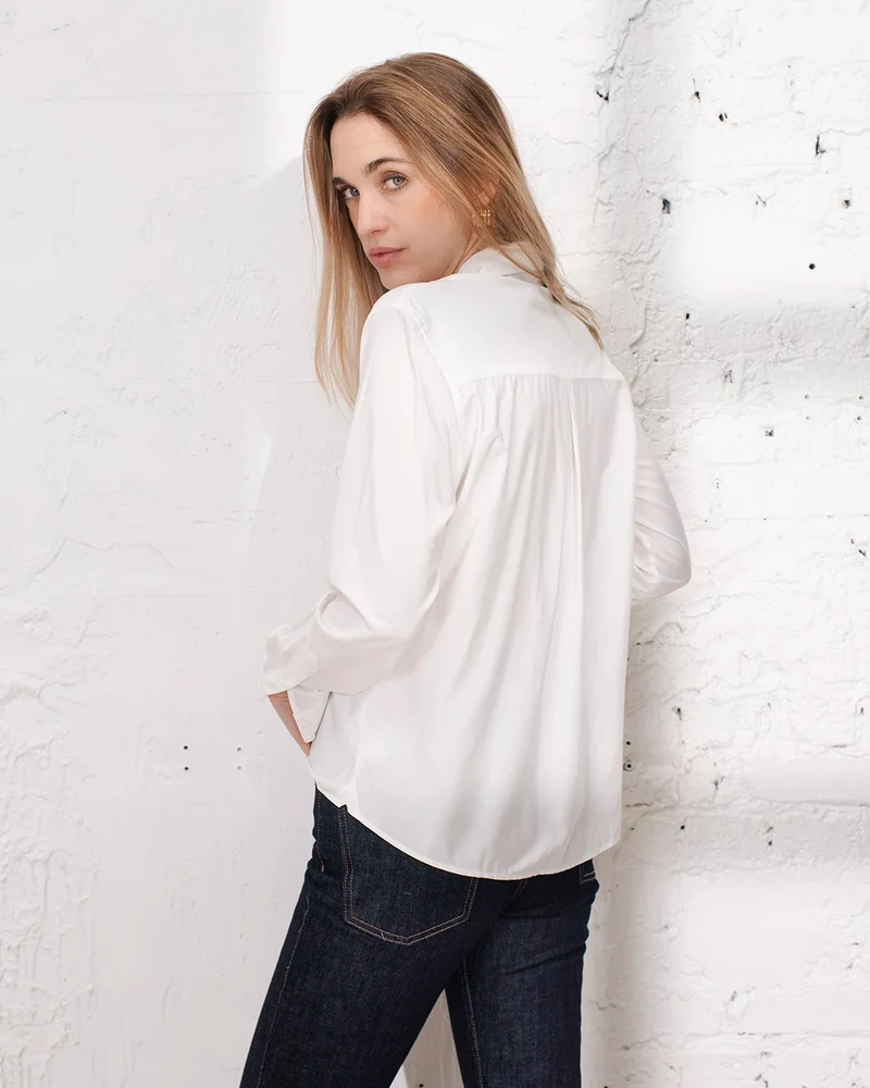 Chemise Hudson viscose - Blanche
